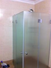 מקלחון זכוכית 2 דלתות - א.כ מראות איכות