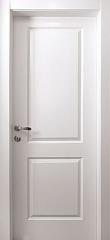 דלת פנים לבנה בעלת שני פנלים - לידור דלתות