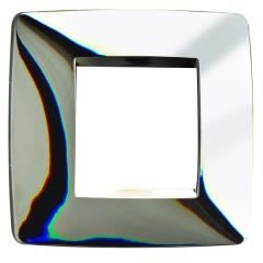 מסגרת כסופה לשני מתגים - ניסקו NISKO 