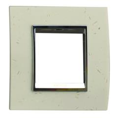 מסגרת שיש לבנה לשני מתגים - ניסקו NISKO 