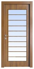 דלת בגוון עץ למינטו פירנצה אגוז אורך 10 חלונות - דלתות פנדור 