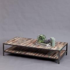 שולחן מלבני עם מדף - וסטו VASTU - גלריית רהיטים מעץ מלא 