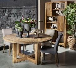 שולחן אוכל עגול - וסטו VASTU - גלריית רהיטים מעץ מלא 