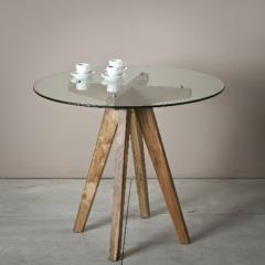 שולחן אוכל משולב זכוכית - וסטו VASTU - גלריית רהיטים מעץ מלא 