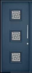 דלת פלדה כחולה אפורה - המרכז הארצי לדלתות
