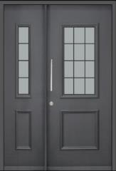 דלת כניסה שחורה לבית - המרכז הארצי לדלתות