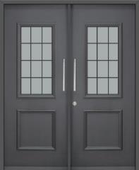 דלת כניסה כפולה בצבע שחור - המרכז הארצי לדלתות