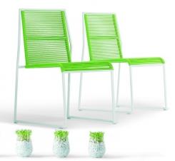 כסאות אלומיניום ירוקים - אואזיס