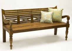 ספסל מעץ טיק - וסטו VASTU - גלריית רהיטים מעץ מלא 