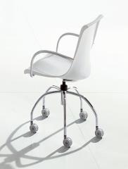 כסא לבן עם גלגלים - נטורה רהיטי יוקרה
