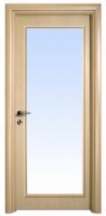 דלת פנים למינטו עגול בגוון אלון מולבן אורך, דגם טיבולי - דלתות פנדור 
