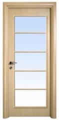 דלת פנים למינטו עגול, אלון מולבן אורך, דגם יפני - דלתות פנדור 