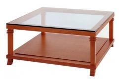 שולחן מרובע עם מדף תחתון - נטורה רהיטי יוקרה