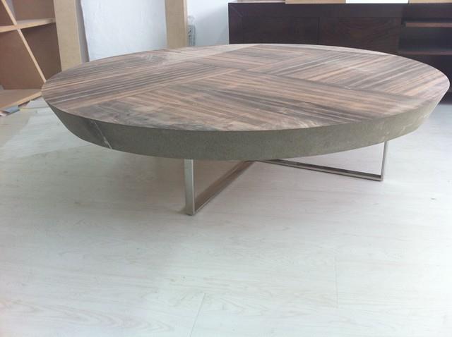 שולחן עגול מעץ אלון - רהיטי מור