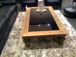 שולחן סלון משולב זכוכית - רהיטי מור