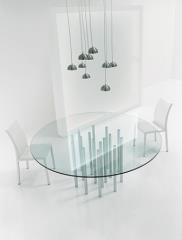 שולחן זכוכית עגול - נטורה רהיטי יוקרה