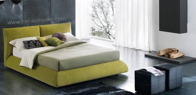 מיטה בריפוד ירוק - זהבי גלרייה לעיצוב