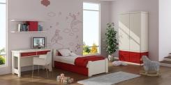 חדר ילדים אדום - רהיטי דורון