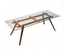 שולחן אוכל מעץ וזכוכית - Items Gallery