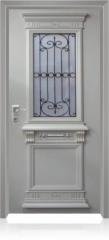 דלת כניסה לבנה במראה אותנטי - לידור דלתות