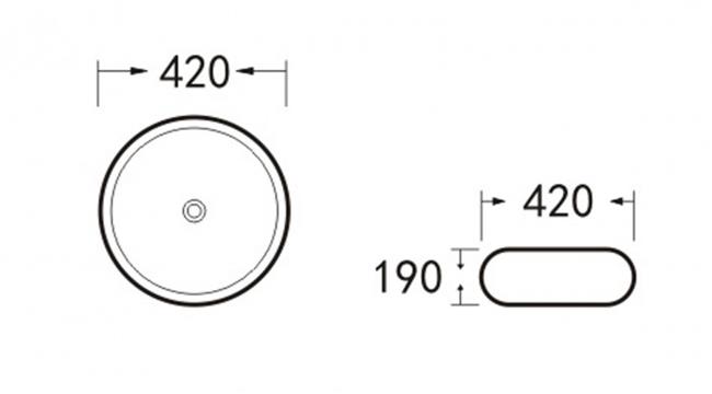 כיור מונח L420-6 - חלמיש 