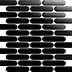 אריח פסיפס בריקין אליפסי שחור מט דגם 18059 - חלמיש 