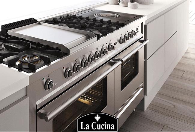 תנור משולב 7 להבות נירוסטה - לה קוצ'ינה - La Cucina