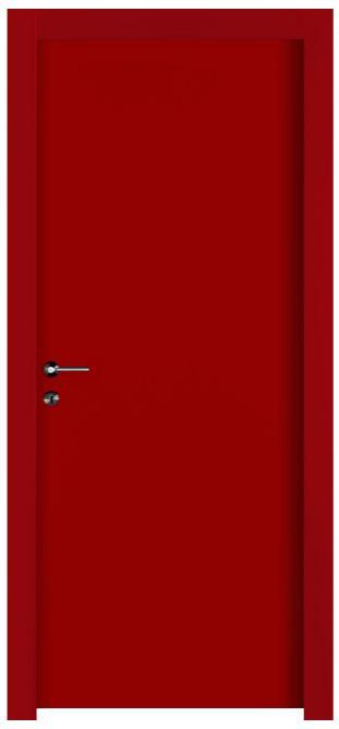 דלת חלקה אדומה - דלתות חמדיה 