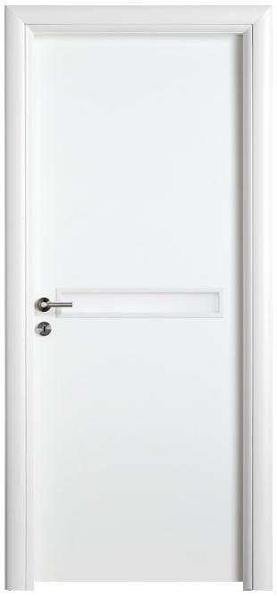 דלת לבנה עם צוהר - דלתות חמדיה 