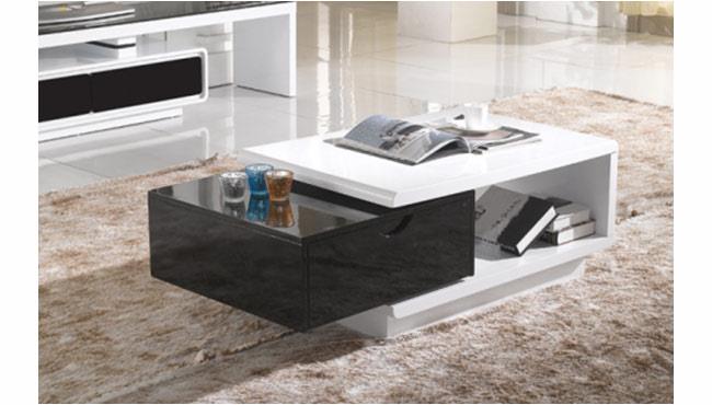 שולחן סלון מודרני בשחור לבן - היבואנים