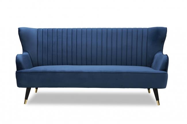 ספה כחולה בעיצוב אלגנטי - היבואנים