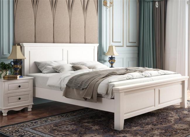 מיטה קלאסית מעץ בצבע  לבן - 811 - היבואנים