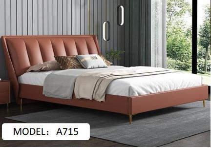 מיטה זוגית מעוצבת מעור דגם A715 - היבואנים