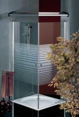 מקלחונים דגם מקלחון פנתי דלתות ציר אורן - OM Design