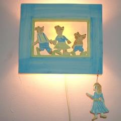 מנורת ילדים 19 בצורת זהבה ו-3 הדובים - סטודיו דבורה