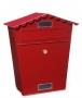 תיבת דואר מפח בצבע אדום - ה.חבושה