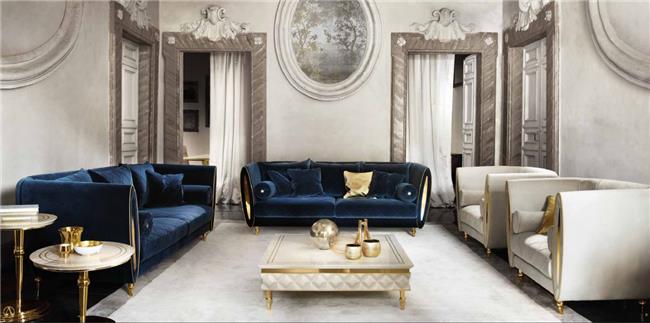 ספה כחולה יוקרתית - רהיטי מוביליה