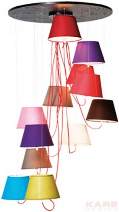מנורה צבעונית לתקרה - Kare Design