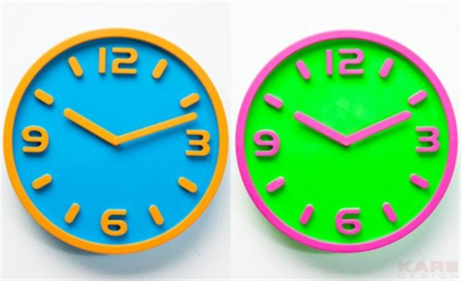 שעון קיר צבעוני - Kare Design