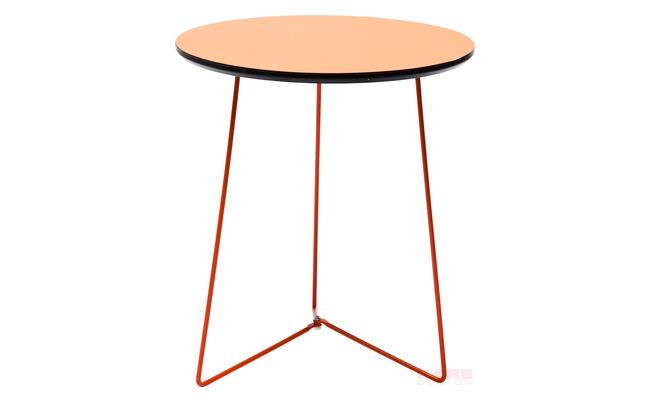 שולחן צד כתום בעיצוב עגול - Kare Design
