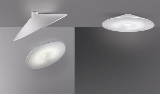 מנורה לבנה צמודה לתקרה - קמחי תאורה