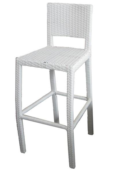 כסא בר לבן אלגנטי - ק.ד. בלקוני בע"מ - ריהוט בהתאמה אישית