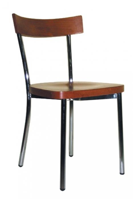 כסא מתכת משולב עץ - ק.ד. בלקוני בע"מ - ריהוט בהתאמה אישית