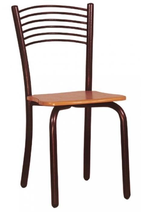 כסא מתכת מושב עץ - ק.ד. בלקוני בע"מ - ריהוט בהתאמה אישית