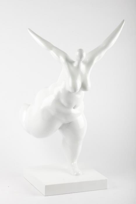 פסל רקדנית לבנה - שוורץ - הום קולקשיין