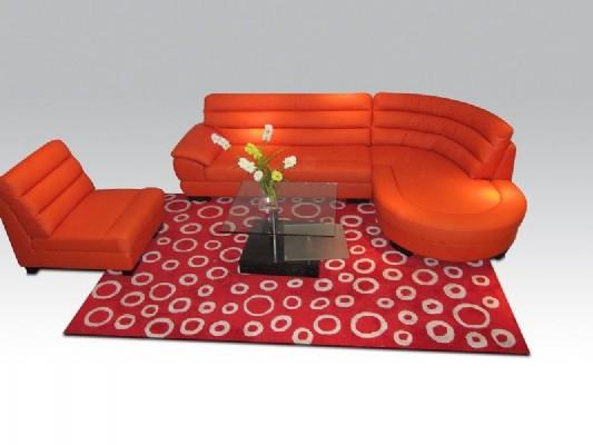 סלון עור אדום - להב רהיטים היבואן