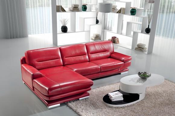 סלון אדום מעור איטלקי - להב רהיטים היבואן