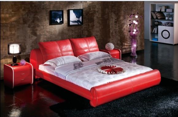 מיטת עור אדומה - להב רהיטים היבואן