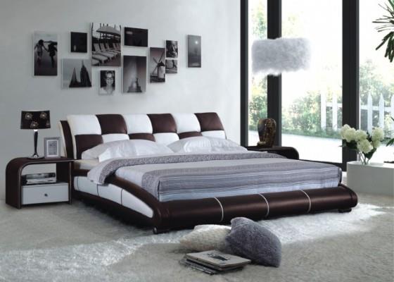מיטה חום-לבן - להב רהיטים היבואן