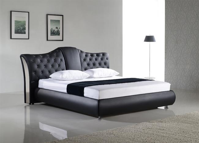 מיטת עור שחורה מעוצבת - להב רהיטים היבואן
